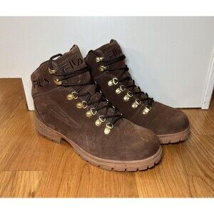 Fila Boots Mens Size 11.5 Hiking Outdoor Trail Synthetic Suede Lace Up Shoes